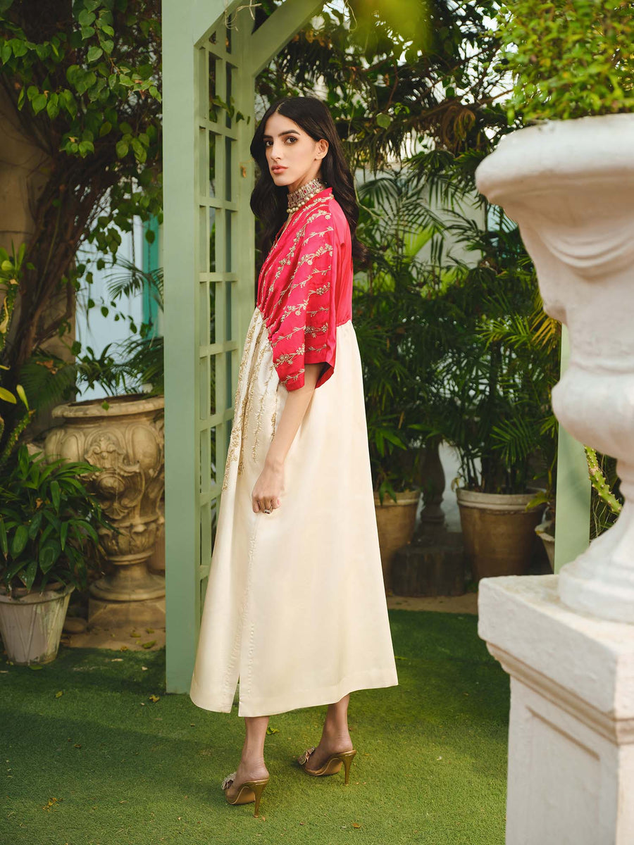 Nuriyaa Gusel Luxury Formal Shamose Silk 2 Piece Suit - Gul