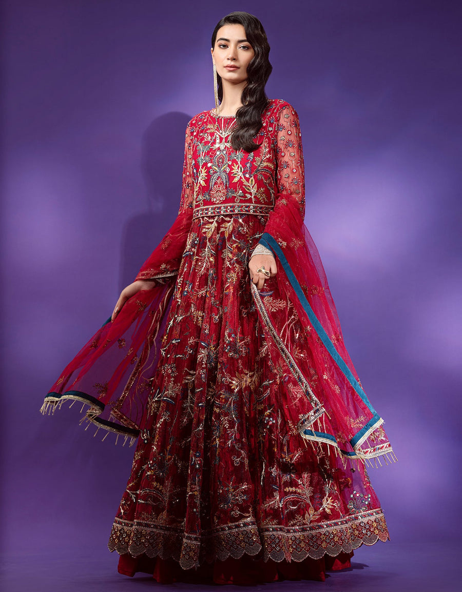 Lamour by Emaan Adeel Embroidered Net 3 Piece Suit LAR-202