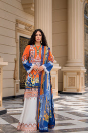 REIGN Embroidered Luxury Lawn Unstitched 3Pc Suit - JAY