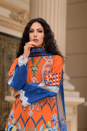REIGN Embroidered Luxury Lawn Unstitched 3Pc Suit - JAY