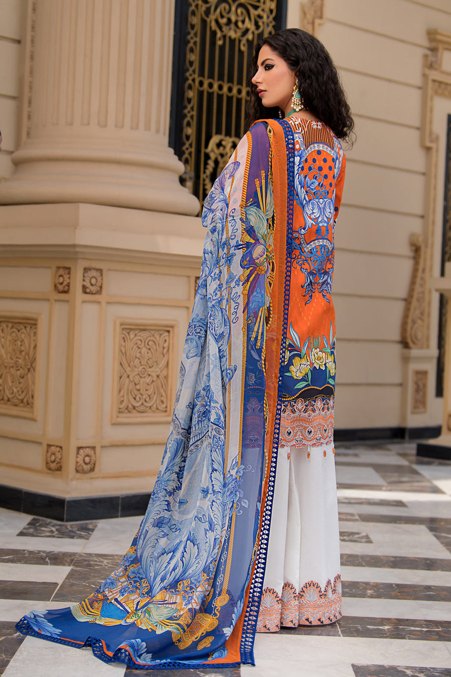 REIGN Embroidered Luxury Lawn Unstitched 3Pc Suit - JAY