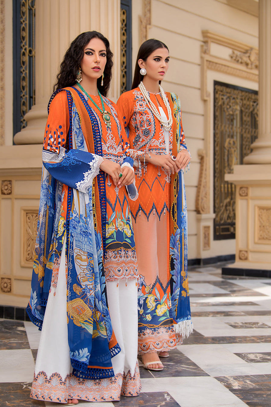 REIGN Embroidered Luxury Lawn Unstitched 3Pc Suit - JAY