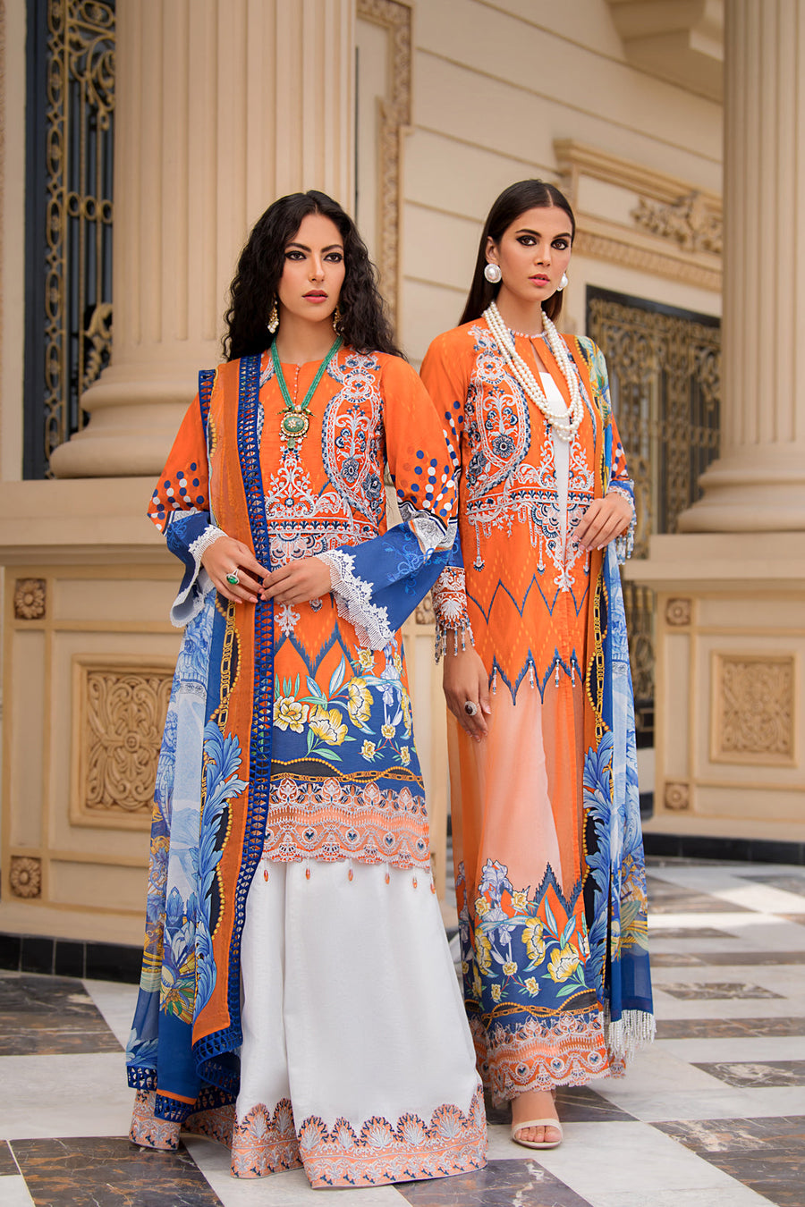 REIGN Embroidered Luxury Lawn Unstitched 3Pc Suit - JAY