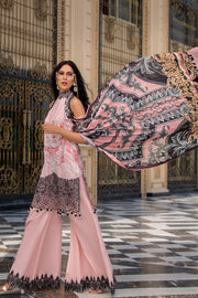REIGN Embroidered Luxury Lawn Unstitched 3Pc Suit - ROSE