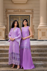 REIGN Embroidered Luxury Lawn Unstitched 3Pc Suit - AGNES