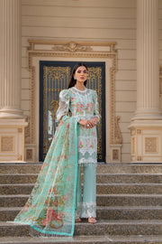 REIGN Embroidered Luxury Lawn Unstitched 3Pc Suit - KEHLANI