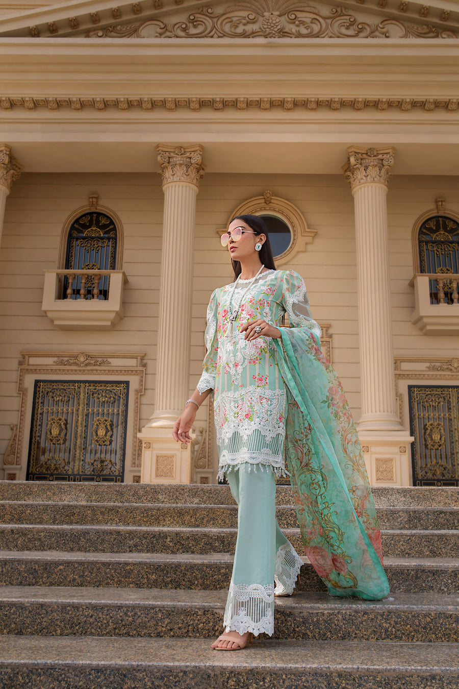REIGN Embroidered Luxury Lawn Unstitched 3Pc Suit - KEHLANI