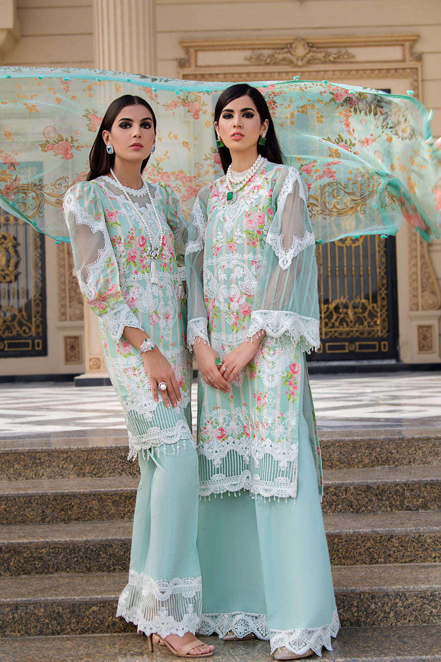 REIGN Embroidered Luxury Lawn Unstitched 3Pc Suit - KEHLANI
