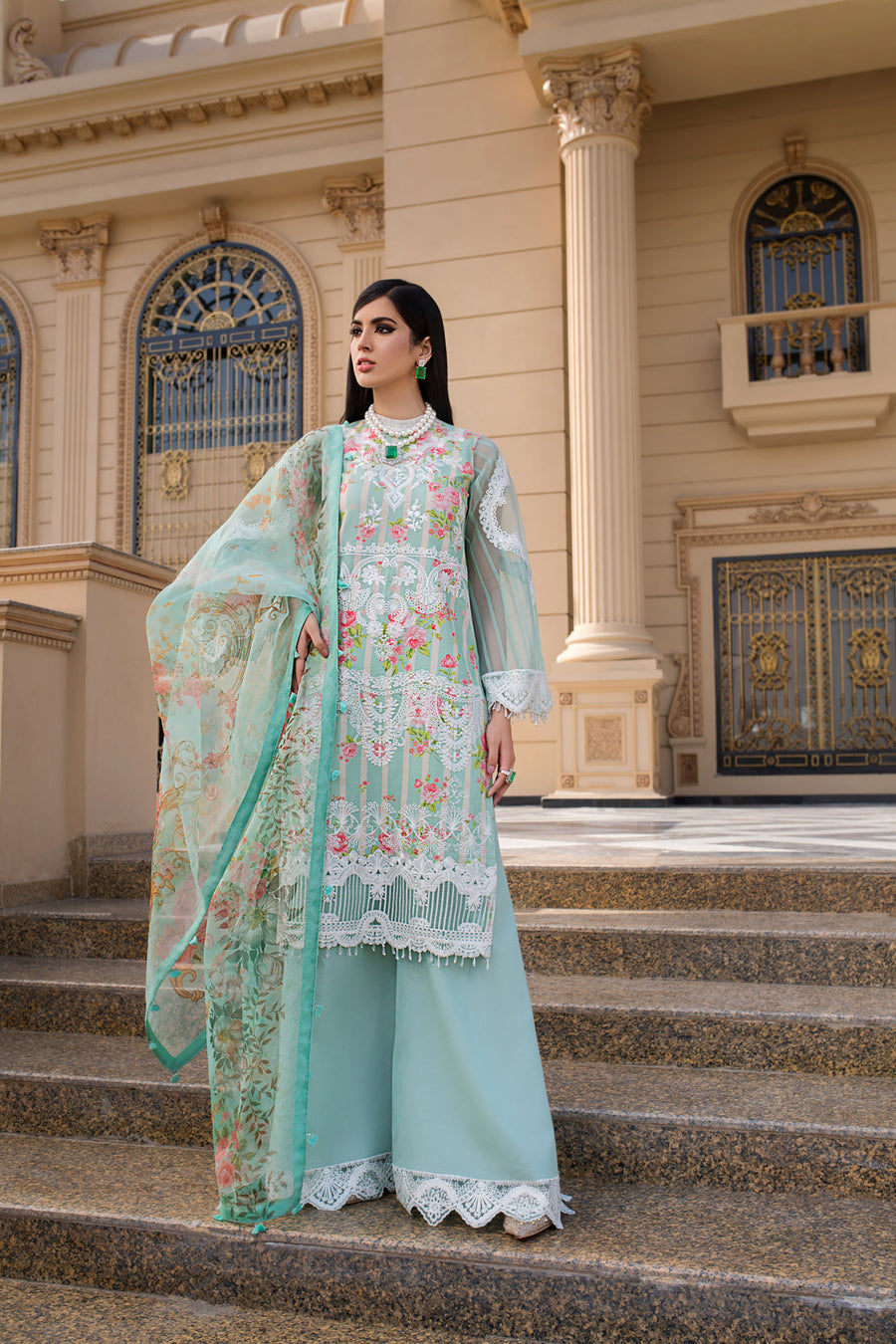REIGN Embroidered Luxury Lawn Unstitched 3Pc Suit - KEHLANI