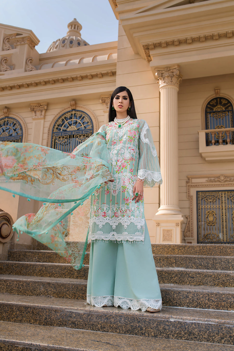 REIGN Embroidered Luxury Lawn Unstitched 3Pc Suit - KEHLANI