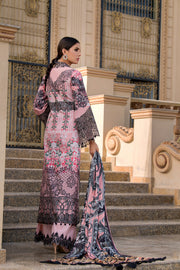 REIGN Embroidered Luxury Lawn Unstitched 3Pc Suit - ROSE