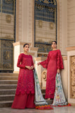 REIGN Embroidered Luxury Lawn Unstitched 3Pc Suit - GARNET