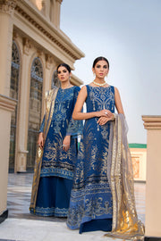 REIGN Embroidered Luxury Lawn Unstitched 3Pc Suit - IRIS