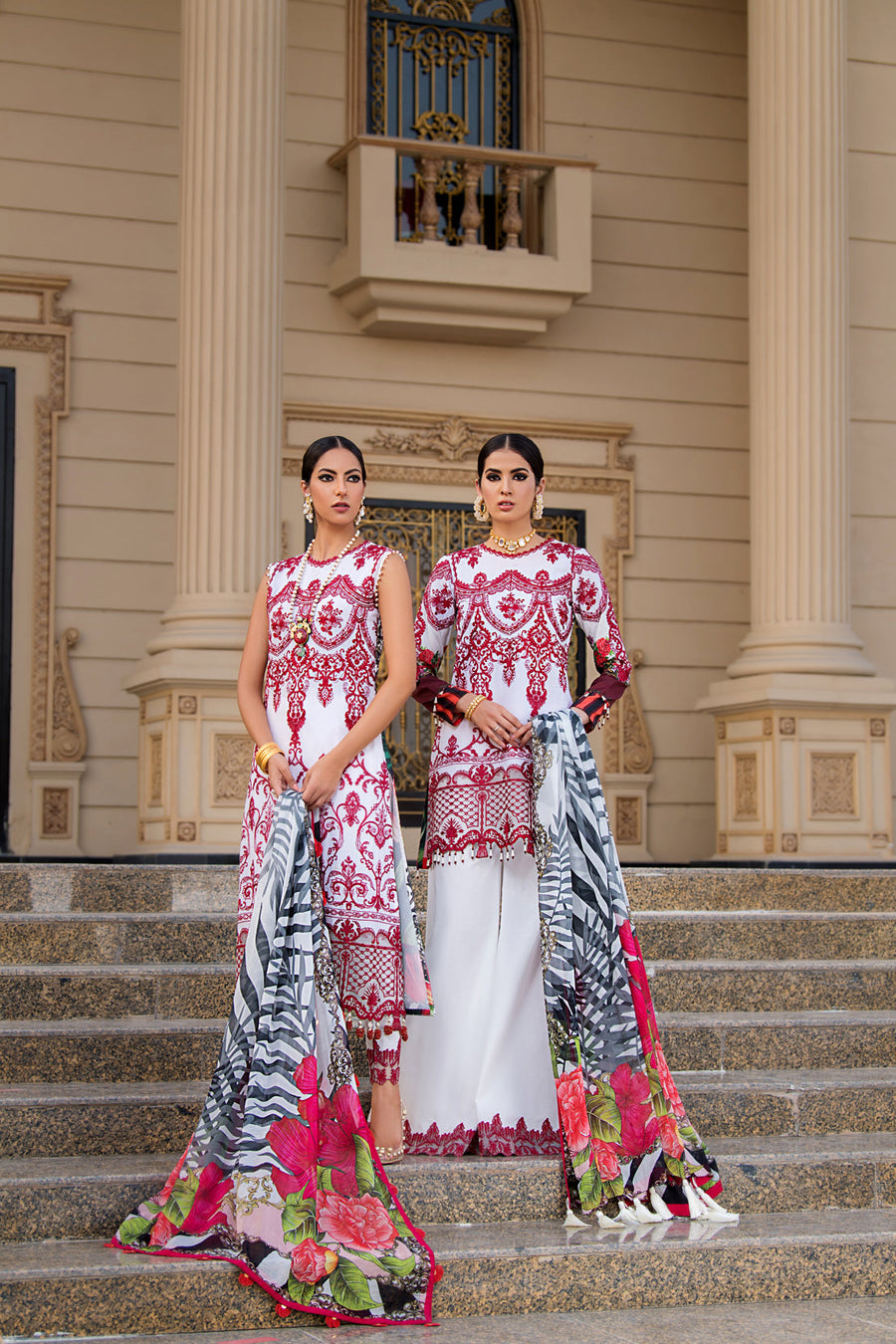 REIGN Embroidered Luxury Lawn Unstitched 3Pc Suit - JUNO