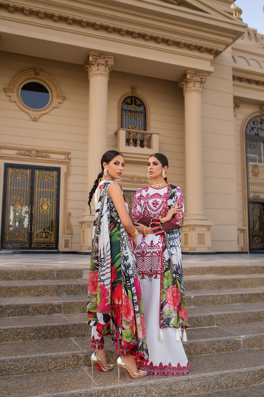 REIGN Embroidered Luxury Lawn Unstitched 3Pc Suit - JUNO
