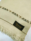 Dynasty Premium Mens Pure Wool Shawl Lux Woolen - Fawn - FaisalFabrics.pk