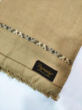 Dynasty Premium Mens Pure Wool Shawl Lux Woolen - Khaki - FaisalFabrics.pk