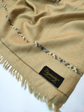 Dynasty Premium Mens Pure Wool Shawl Lux Woolen - Khaki