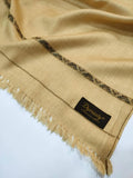Dynasty Mens Pure Wool Super Fine Shawl Full Size - Almond - FaisalFabrics.pk