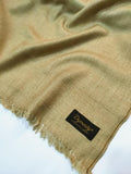 Dynasty Mens Pure Wool Super Fine Shawl Full Size - Light Brown
