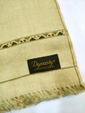 Dynasty Mens Pure Wool Super Fine Shawl Full Size - Fawn - FaisalFabrics.pk