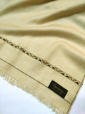 Dynasty Mens Pure Wool Super Fine Shawl Full Size - Fawn - FaisalFabrics.pk