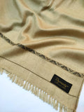Dynasty Mens Pure Wool Super Fine Shawl Full Size - Khaki
