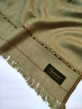 Dynasty Mens Pure Wool Super Fine Shawl Full Size - Cement - FaisalFabrics.pk