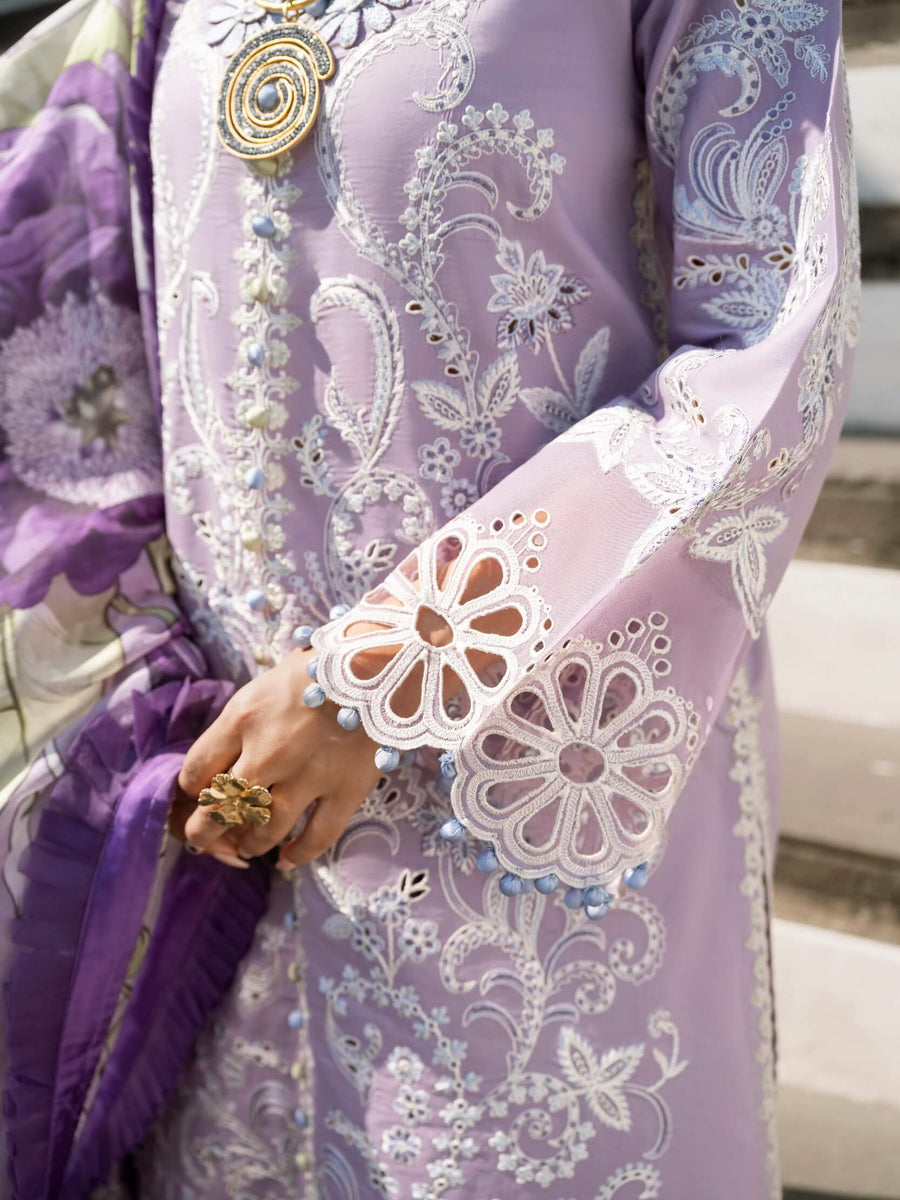 Mushq Lawana Embroidered Luxury Lawn Unstitched 3Pc Suit MSL-23-03 Dao