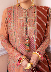 Hussain Rehar Karandi Autumn Winter Unstitched 3Pc Suit - Deep
