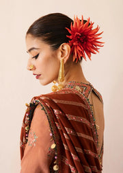 Hussain Rehar Karandi Autumn Winter Unstitched 3Pc Suit - Deep