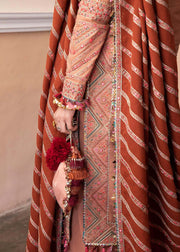 Hussain Rehar Karandi Autumn Winter Unstitched 3Pc Suit - Deep