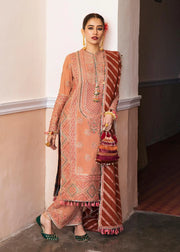 Hussain Rehar Karandi Autumn Winter Unstitched 3Pc Suit - Deep