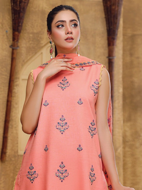 Rung by Sanam Saeed Unstitched Embroidered Lawn 3Pc Suit D-07