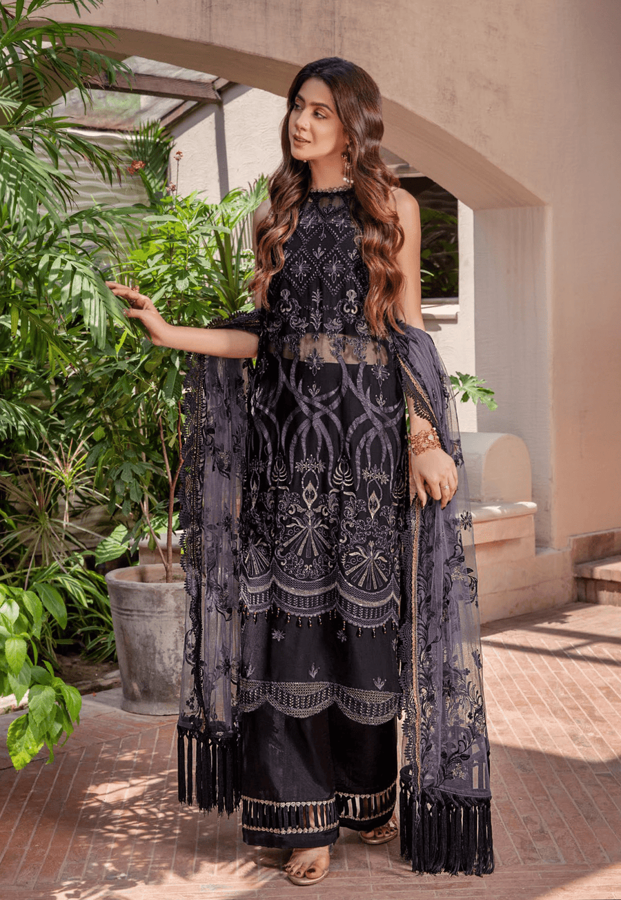 Preesha by Humdum Unstitched Embroidered Formals 3Pc Suit D-01