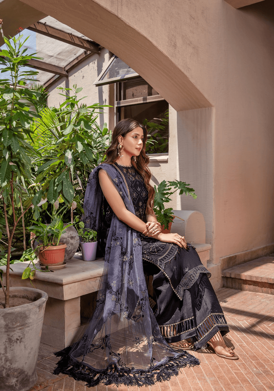 Preesha by Humdum Unstitched Embroidered Formals 3Pc Suit D-01