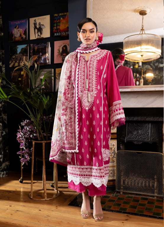 Sobia Nazir Vital Lawn Embroidered Unstitched 3 Piece Suit D-10A