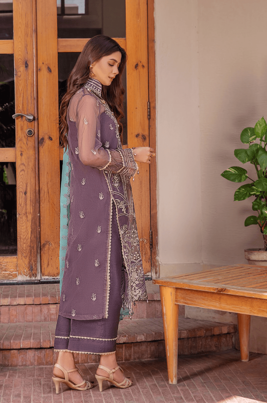 Preesha by Humdum Unstitched Embroidered Formals 3Pc Suit D-03