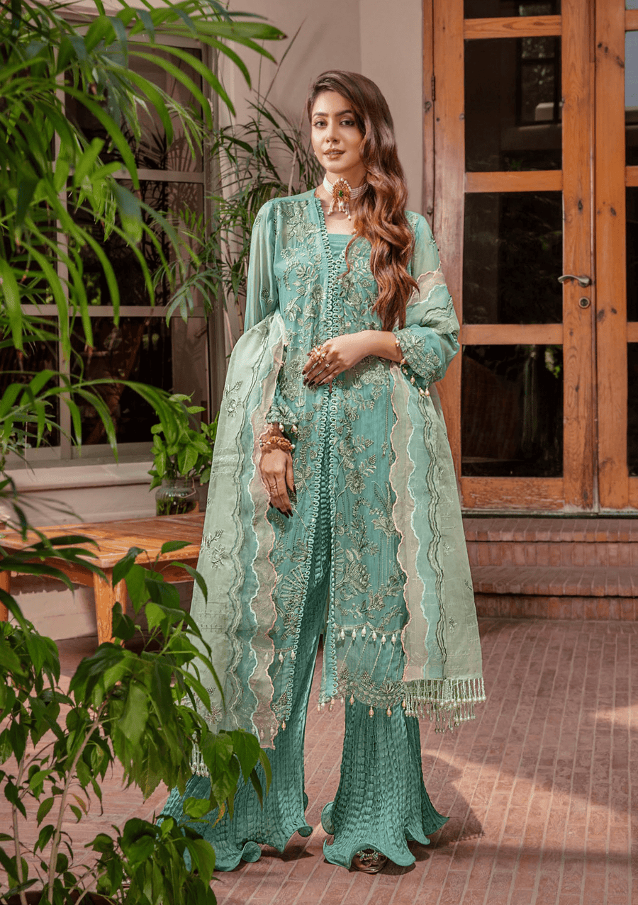 Preesha by Humdum Unstitched Embroidered Formals 3Pc Suit D-04