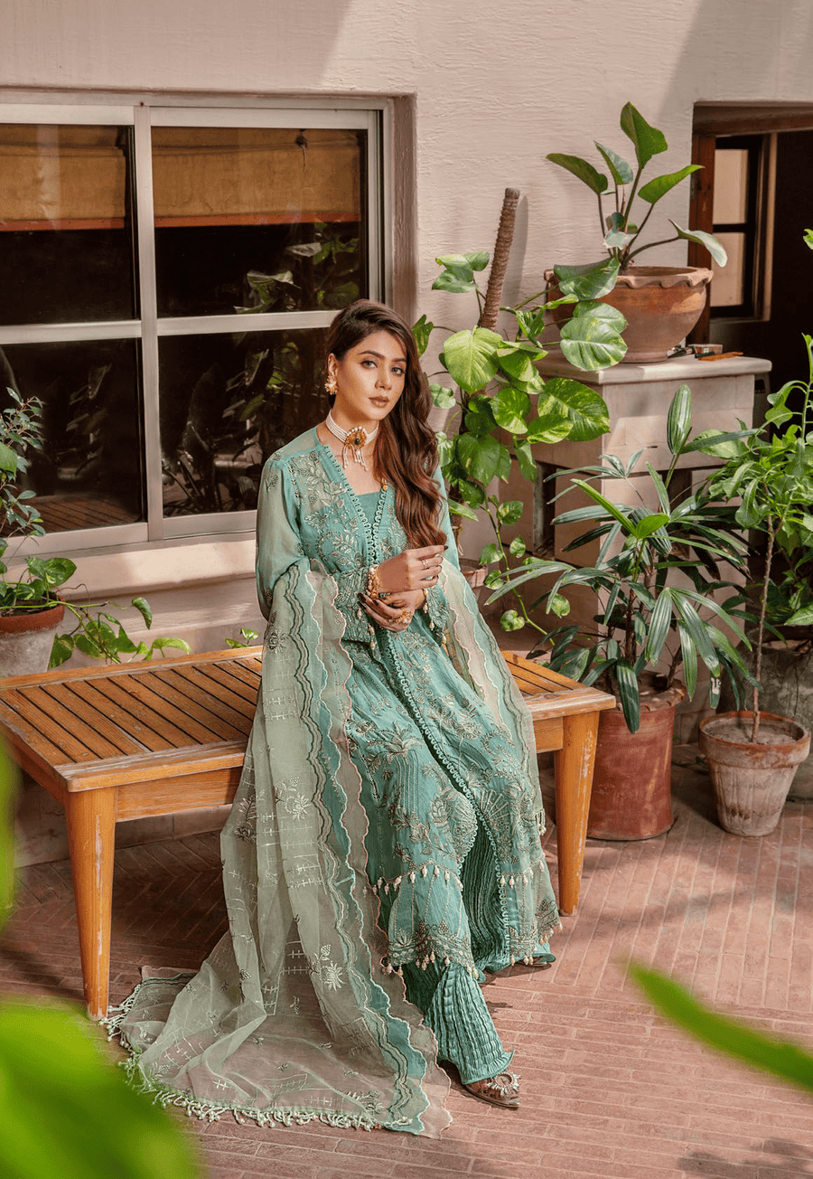 Preesha by Humdum Unstitched Embroidered Formals 3Pc Suit D-04