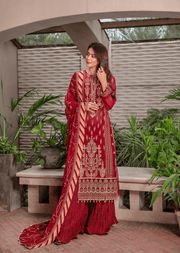 Preesha by Humdum Unstitched Embroidered Formals 3Pc Suit D-05