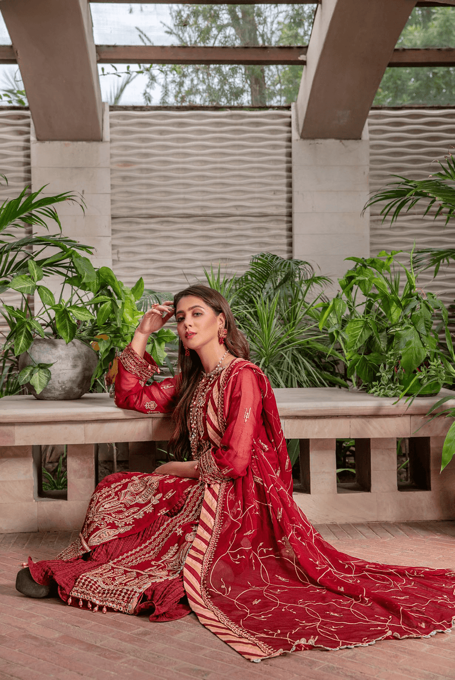 Preesha by Humdum Unstitched Embroidered Formals 3Pc Suit D-05