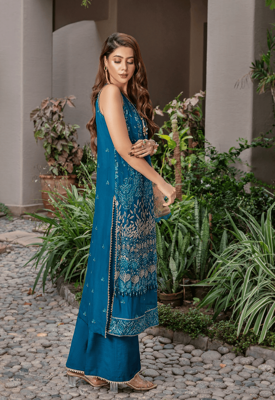 Preesha by Humdum Unstitched Embroidered Formals 3Pc Suit D-08