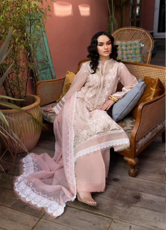 Sobia Nazir Vital Lawn Embroidered Unstitched 3 Piece Suit D-08B