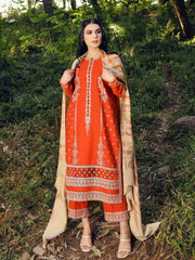 LYLA Winter Shawl Collection '22 Unstitched Embroidered 3Pc Suit D-02