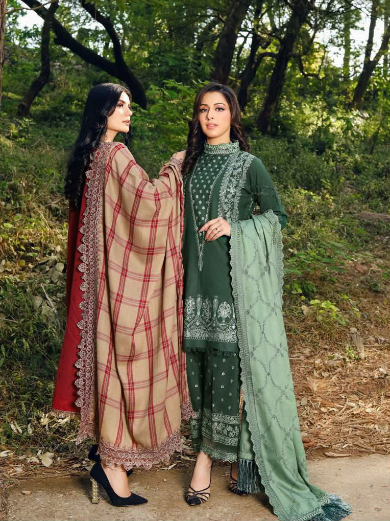 LYLA Winter Shawl Collection '22 Unstitched Embroidered 3Pc Suit D-03
