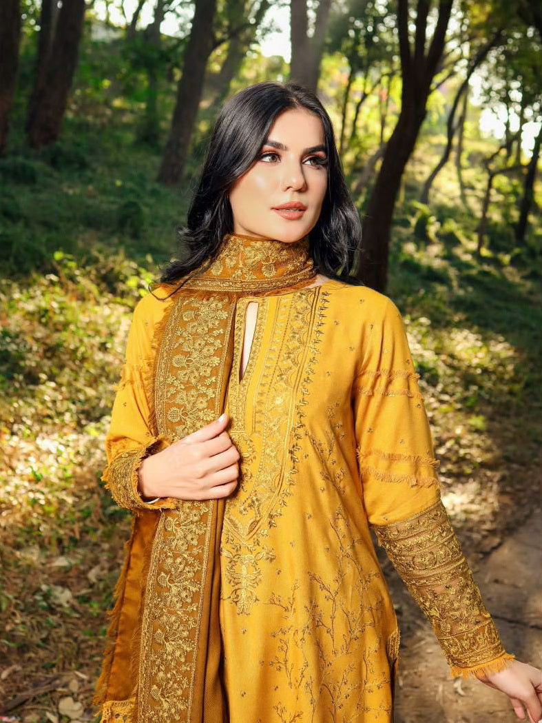 LYLA Winter Shawl Collection '22 Unstitched Embroidered 3Pc Suit D-05