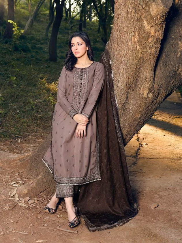 LYLA Winter Shawl Collection '22 Unstitched Embroidered 3Pc Suit D-06