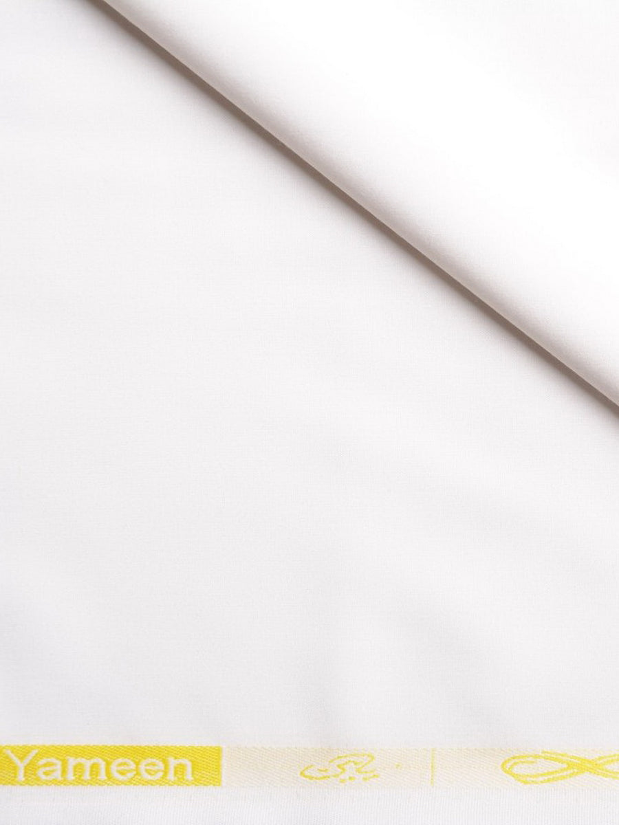 Yameen Divine Men’s Pure Fine Cotton Suits for Summer - Off White - FaisalFabrics.pk