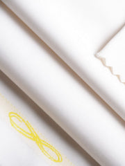 Yameen Divine Men’s Pure Fine Cotton Suits for Summer - Off White - FaisalFabrics.pk